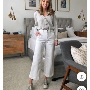 NWT Madewell Waller Crop Cardigan, heather pewter, sz M